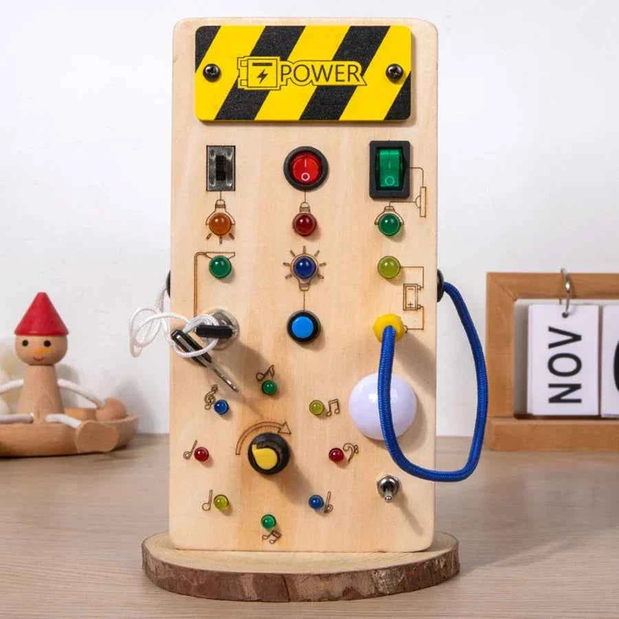 Busy Board Montessori con Luci LED