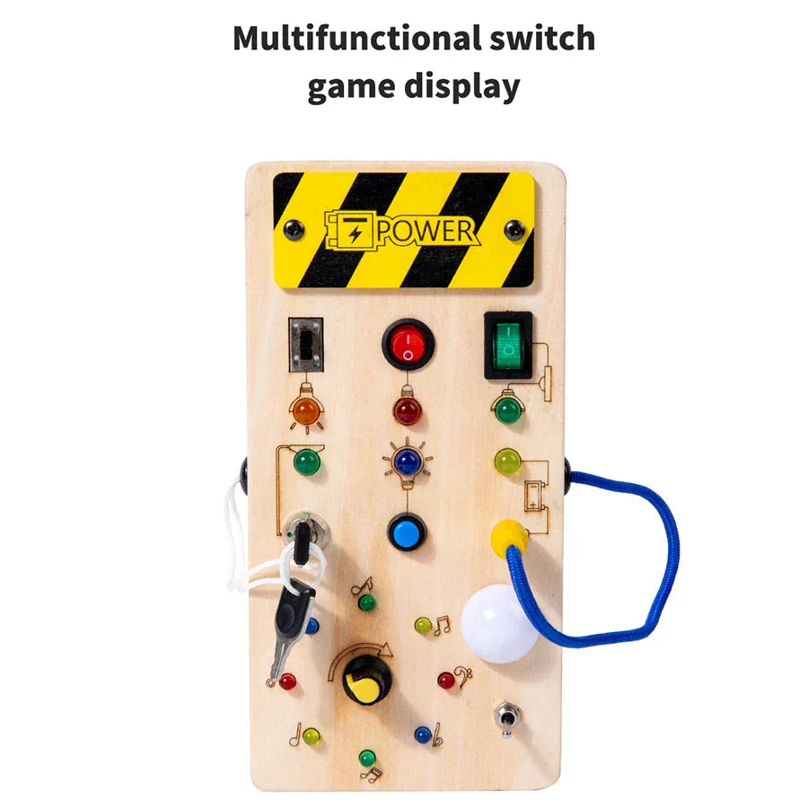 Busy Board Montessori con Luci LED
