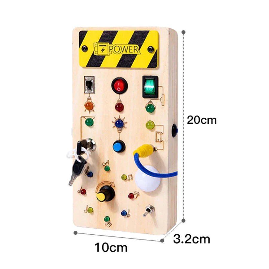 Busy Board Montessori con Luci LED