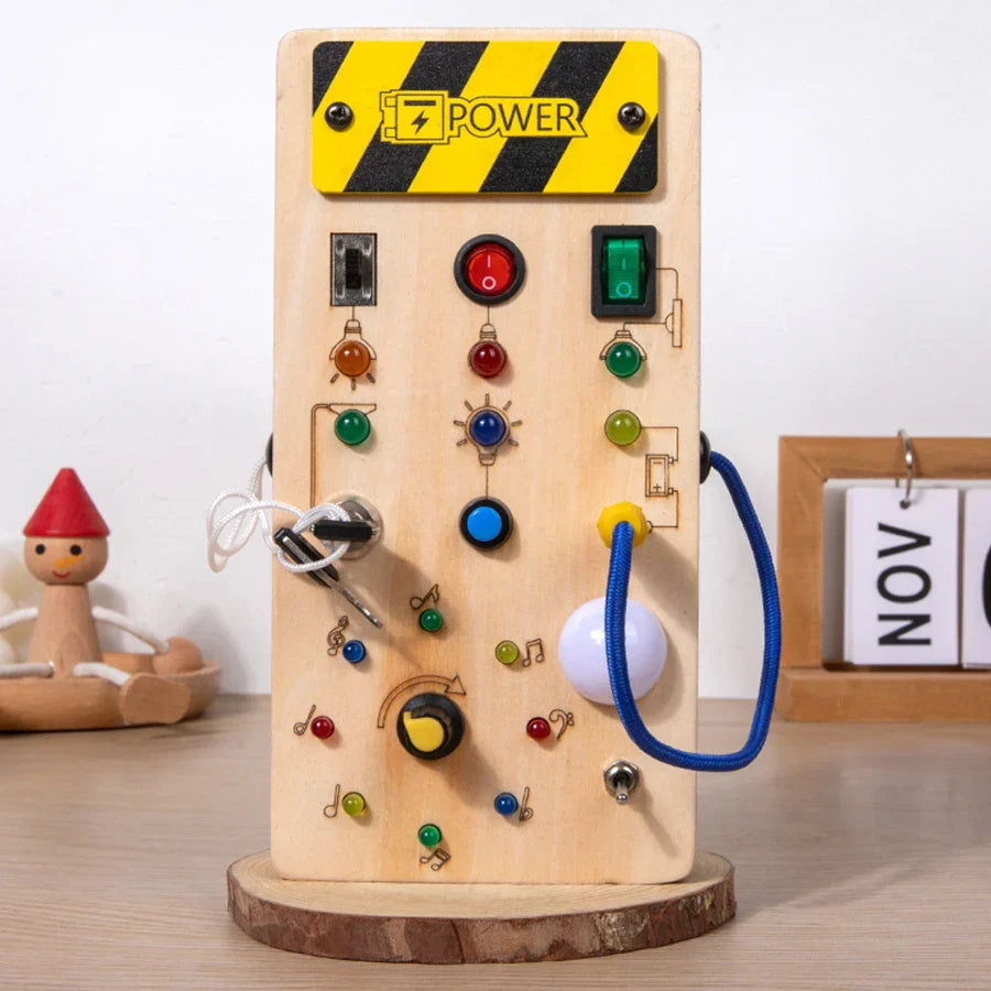 Busy Board Montessori con Luci LED