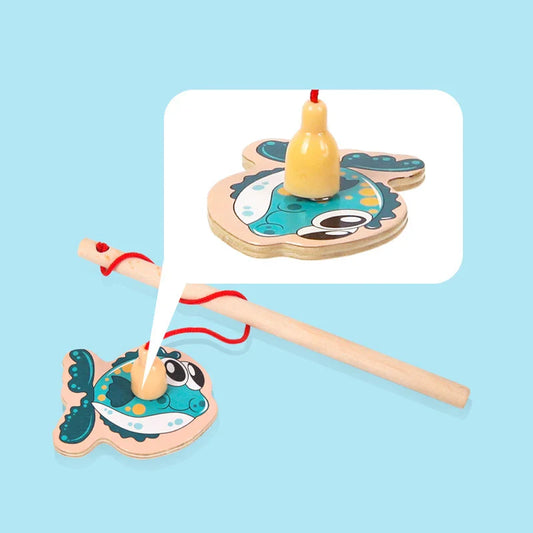 Gioco di Pesca Magnetico Montessori in Legno