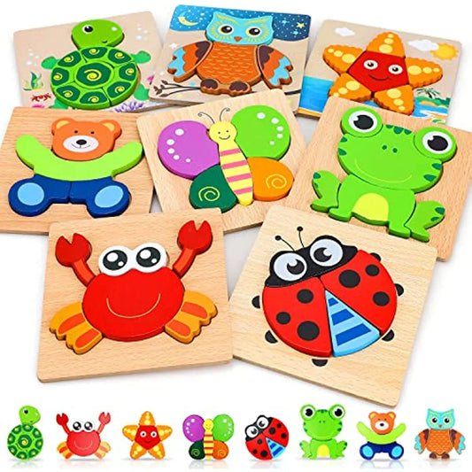 Puzzle Montessori in Legno – Animali Educativi