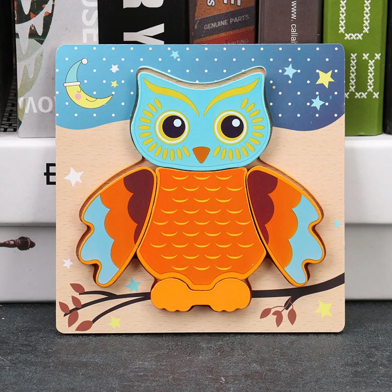 Puzzle Montessori in Legno – Animali Educativi