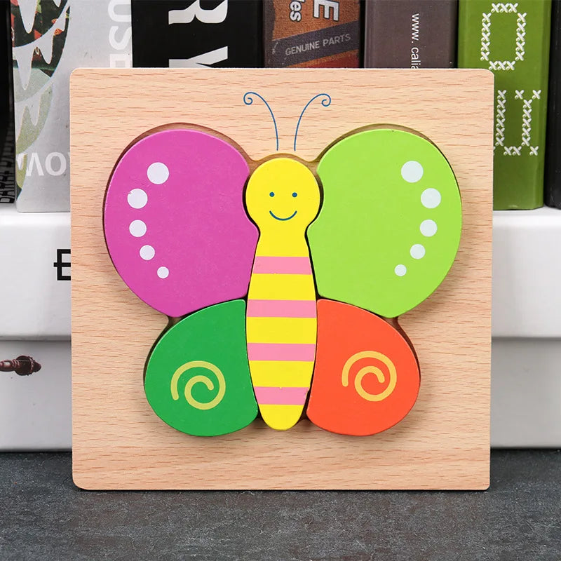 Puzzle Montessori in Legno – Animali Educativi