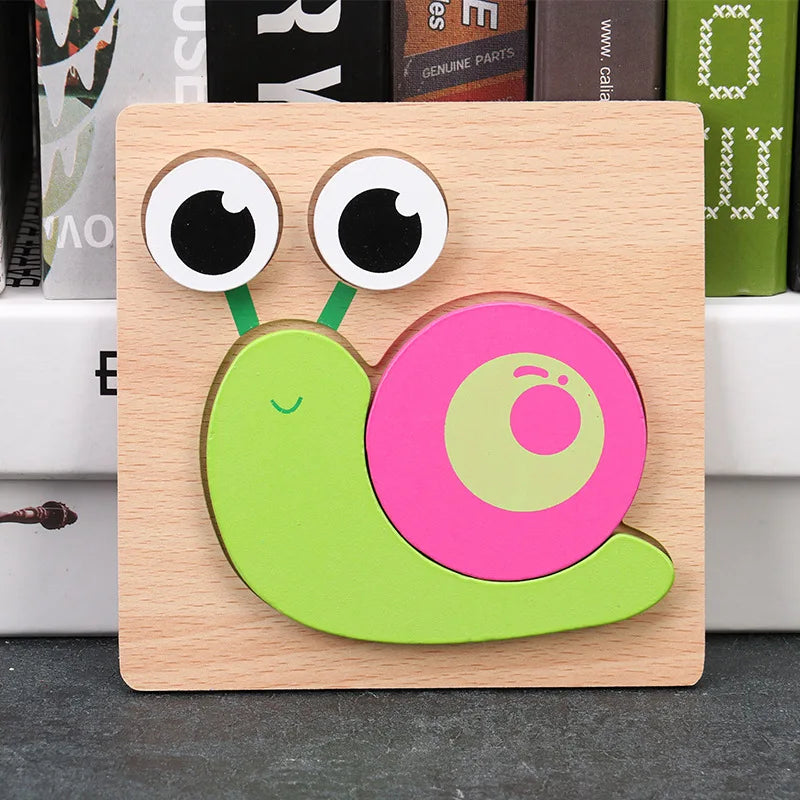 Puzzle Montessori in Legno – Animali Educativi
