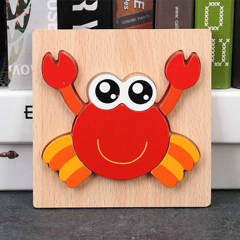 Puzzle Montessori in Legno – Animali Educativi