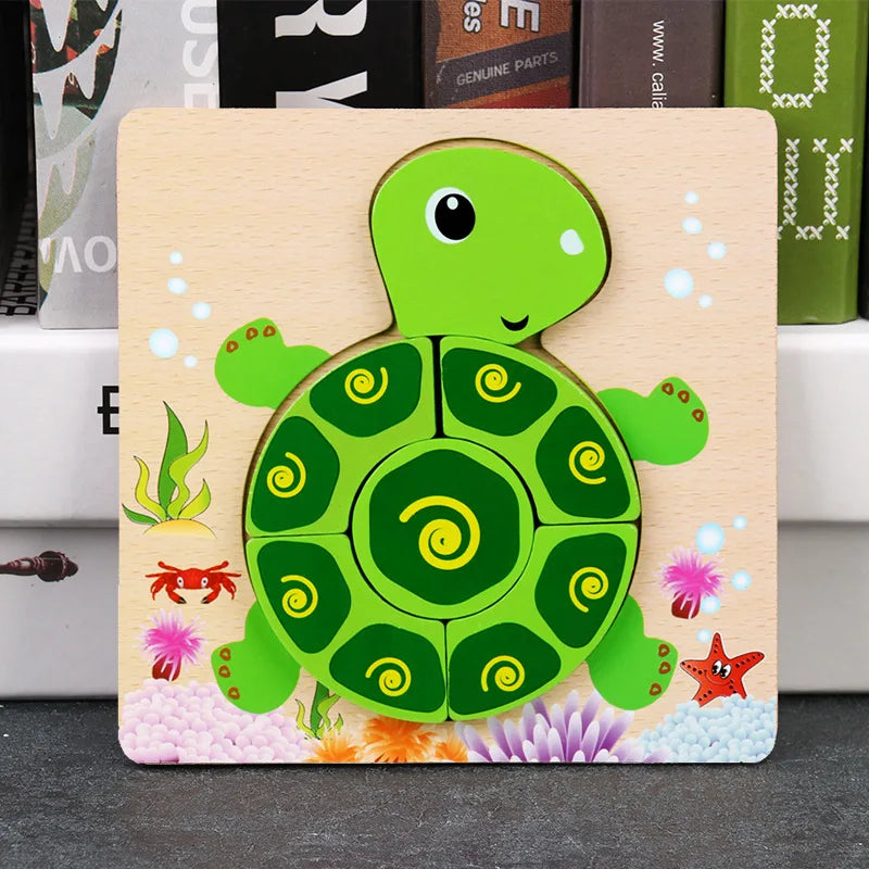 Puzzle Montessori in Legno – Animali Educativi