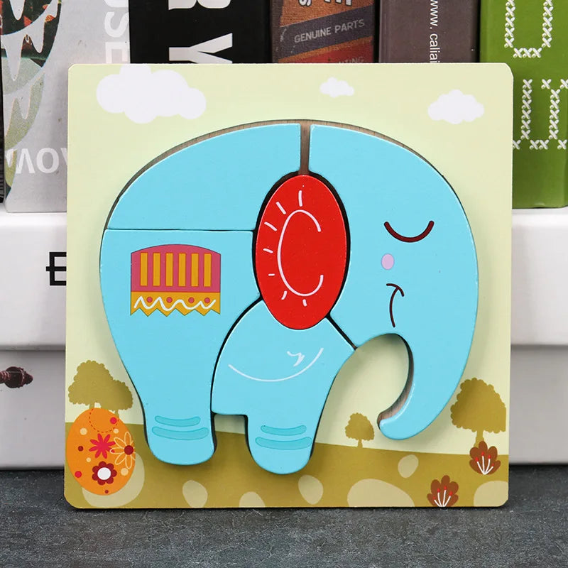 Puzzle Montessori in Legno – Animali Educativi