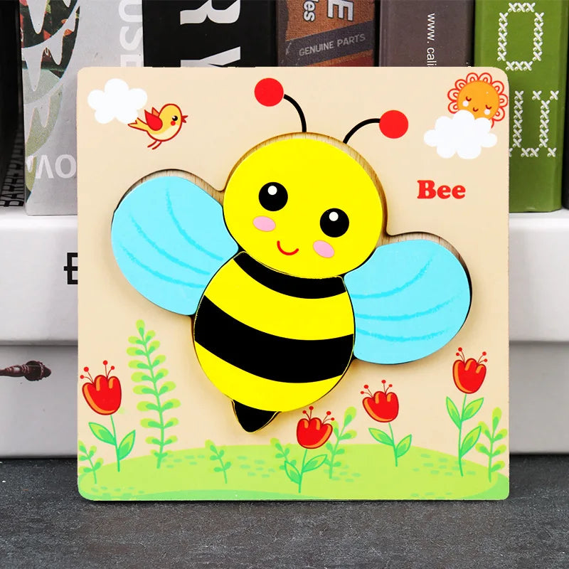 Puzzle Montessori in Legno – Animali Educativi