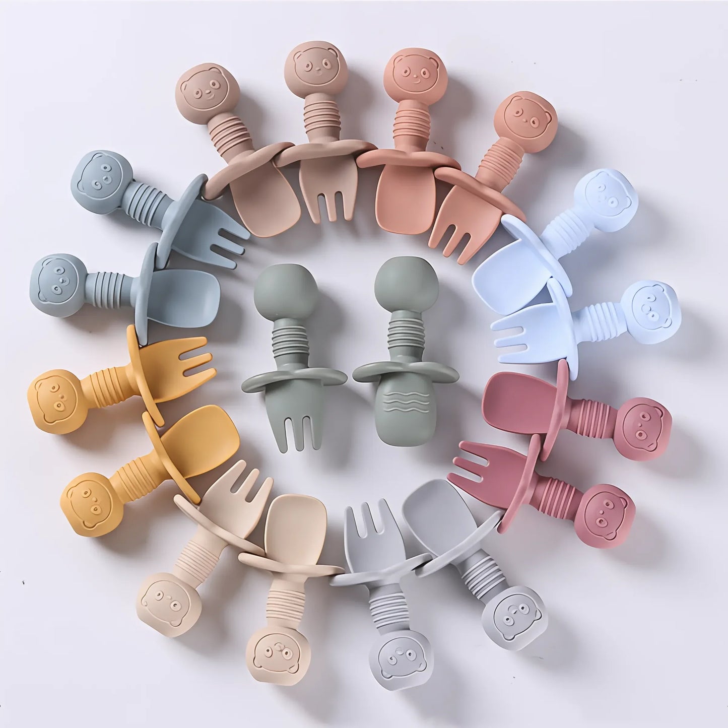 Set Posate in Silicone per Bambini