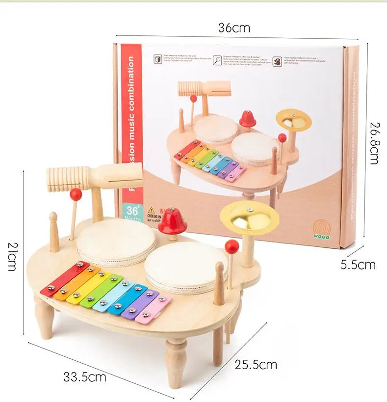Set di Strumenti Musicali Montessori in Legno